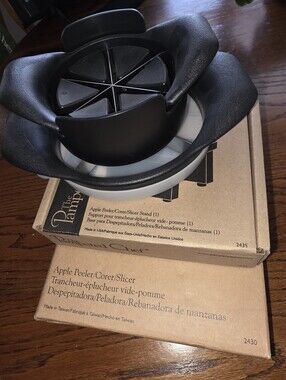 Pampered Chef Apple Peeler Corer Slicer Stand & Fruit Slicer Kitchen Tool Lot